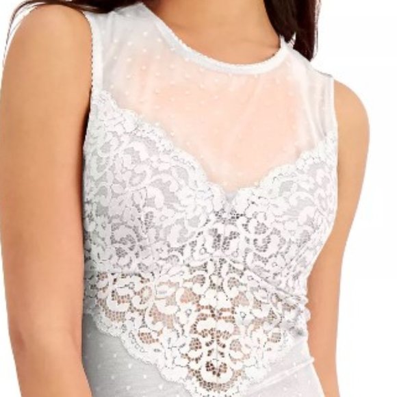 INC INTERNATIONAL CONCEPTS "Core Body Hang" Cupped Swiss Dot Thong Bodysuit NEW! - Picture 3 of 16